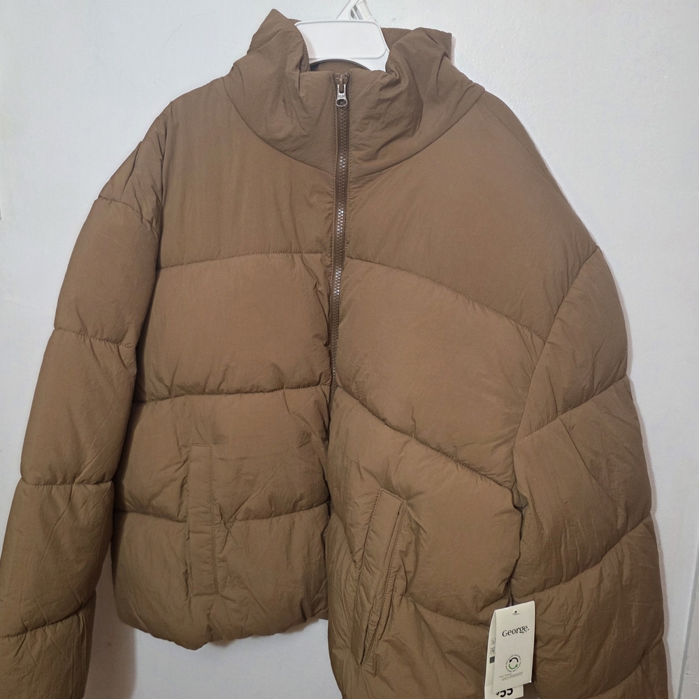 Tan Puffer Women's Jacket XL (New)